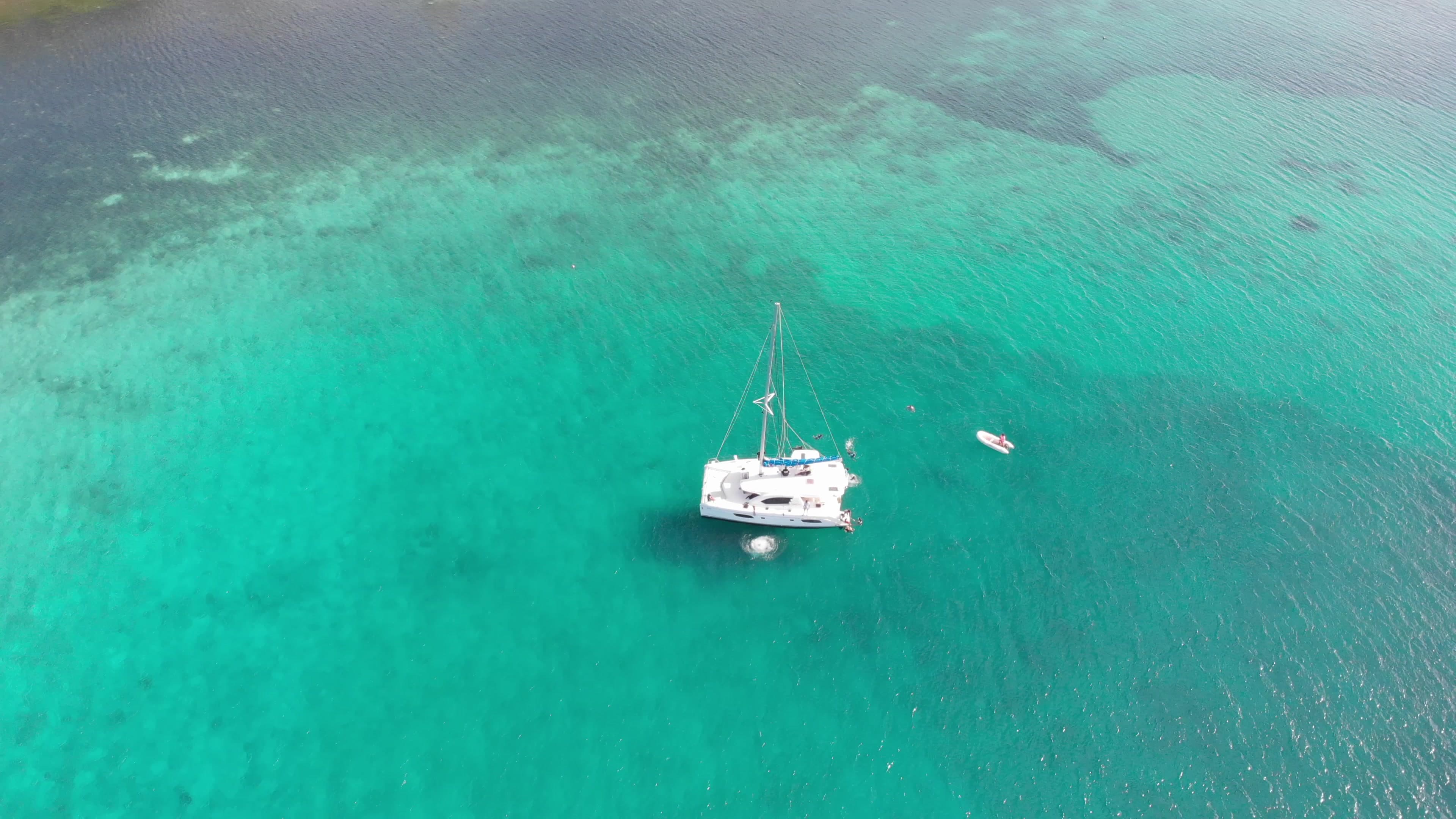 Turquoise reef from above