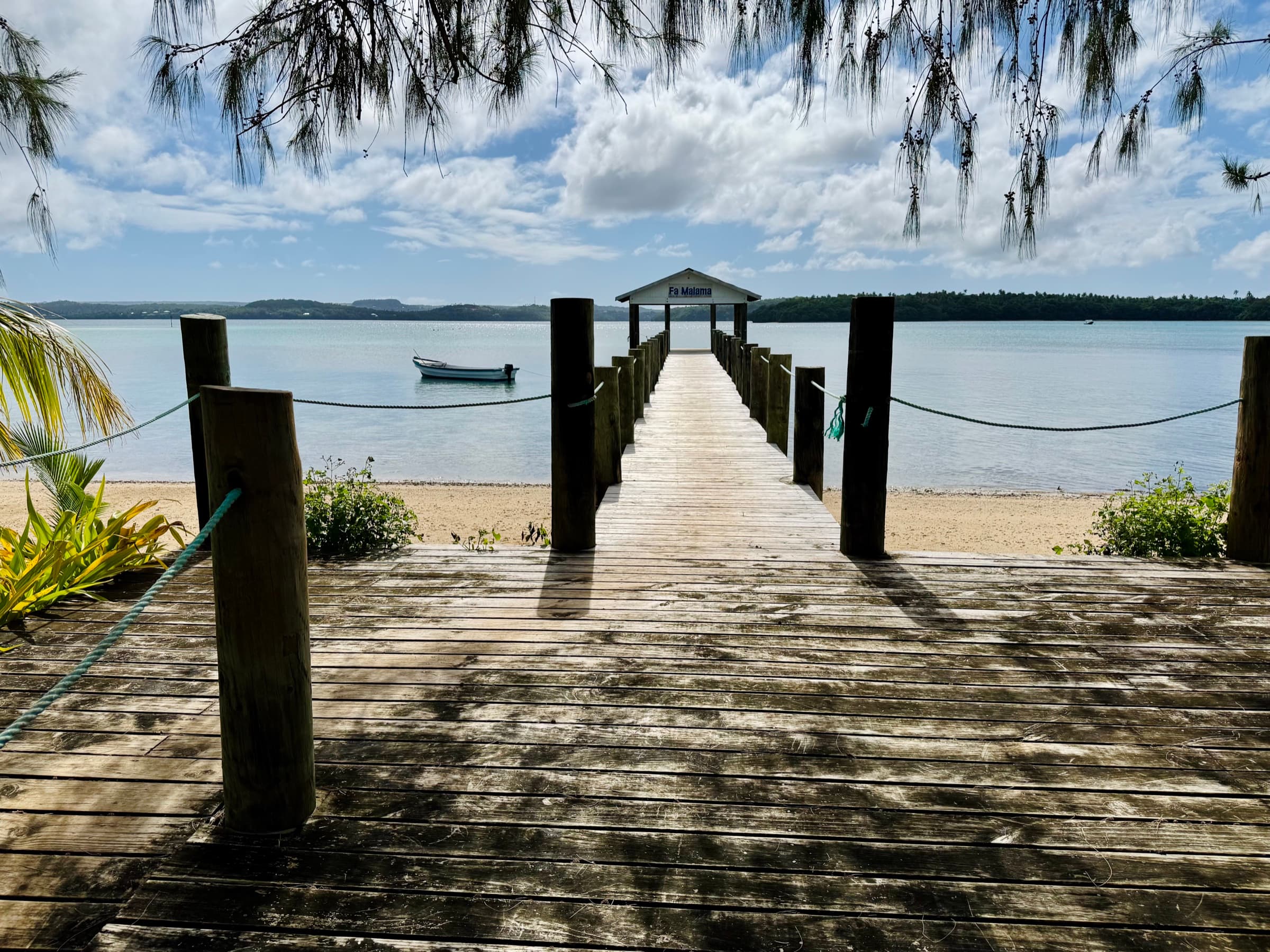 Private Fa Malama jetty leading to open water