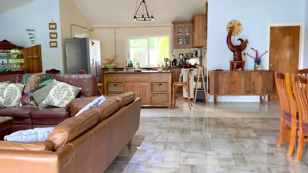 Open-plan kitchen and living area